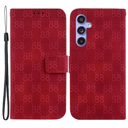 For Samsung Galaxy A55 5G Case Double 8-Shape Imprinted Leather Cover with Wallet