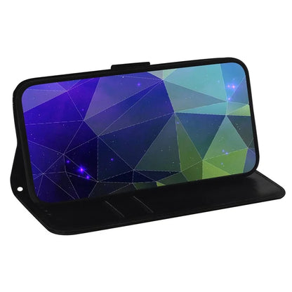 For Samsung Galaxy A55 5G Leather Case Mirror-Like Surface Wallet Cover with Strap