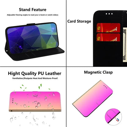 For Samsung Galaxy A55 5G Leather Case Mirror-Like Surface Wallet Cover with Strap