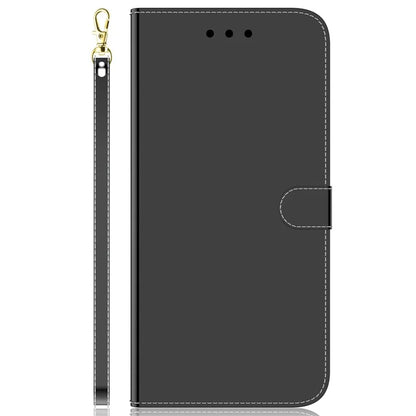 For Samsung Galaxy A55 5G Leather Case Mirror-Like Surface Wallet Cover with Strap