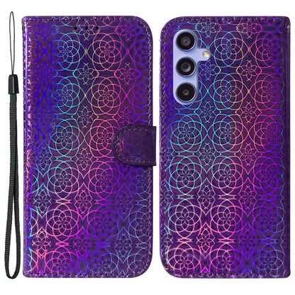 For Samsung Galaxy A55 5G Case Dazzling Flower Leather Wallet Phone Cover
