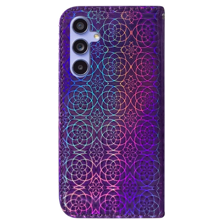 For Samsung Galaxy A55 5G Case Dazzling Flower Leather Wallet Phone Cover