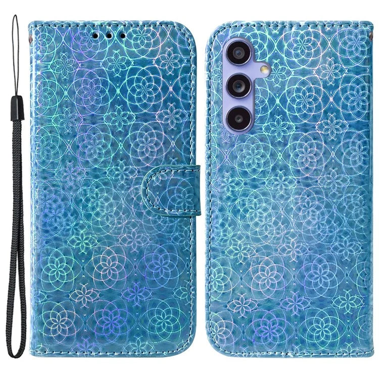 For Samsung Galaxy A55 5G Case Dazzling Flower Leather Wallet Phone Cover