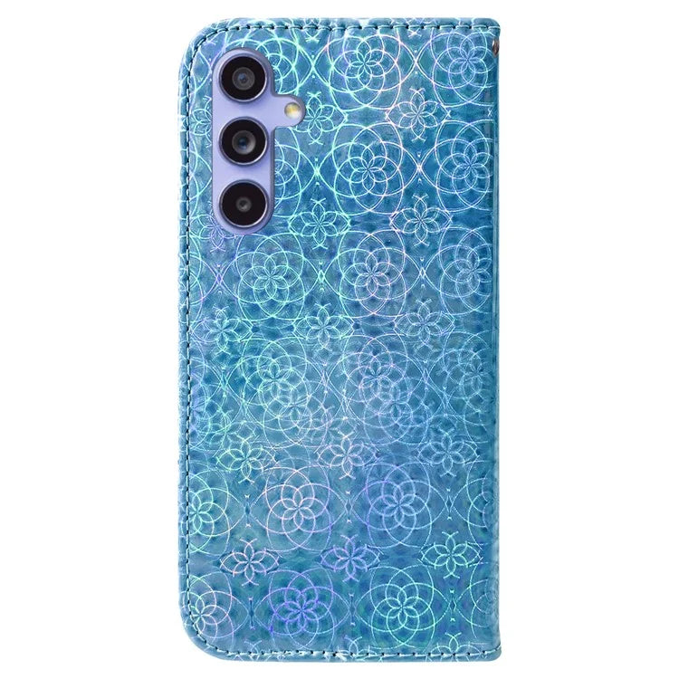 For Samsung Galaxy A55 5G Case Dazzling Flower Leather Wallet Phone Cover