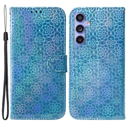 For Samsung Galaxy A35 5G Case Solid Color Dazzling Flower Phone Stand Cover