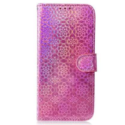 For Samsung Galaxy A35 5G Case Solid Color Dazzling Flower Phone Stand Cover