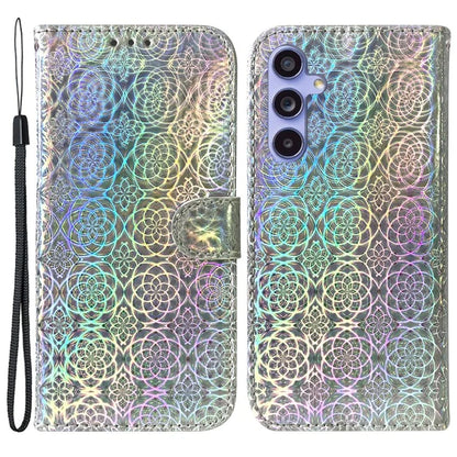 For Samsung Galaxy A35 5G Case Solid Color Dazzling Flower Phone Stand Cover