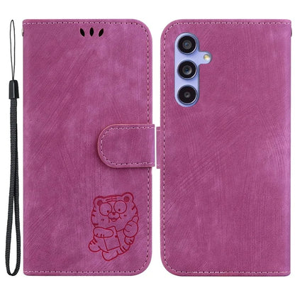 For Samsung Galaxy A55 5G Case Tiger Pattern Imprinted Phone Cover with Hand Strap