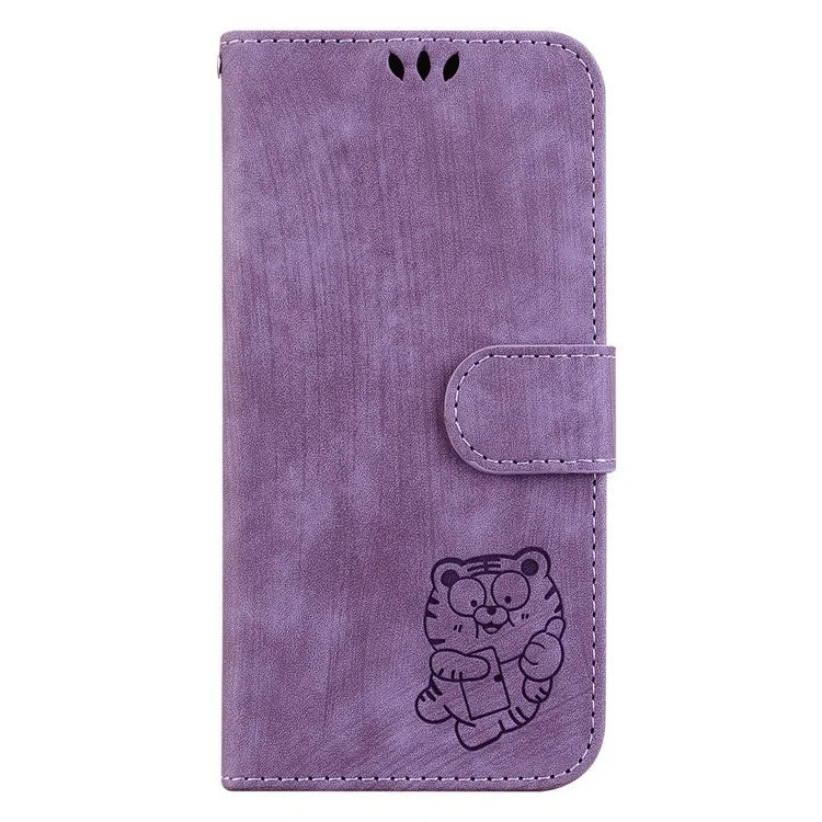 For Samsung Galaxy A55 5G Case Tiger Pattern Imprinted Phone Cover with Hand Strap