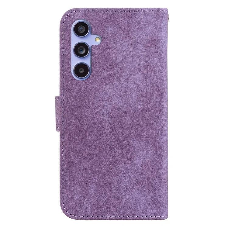 For Samsung Galaxy A55 5G Case Tiger Pattern Imprinted Phone Cover with Hand Strap
