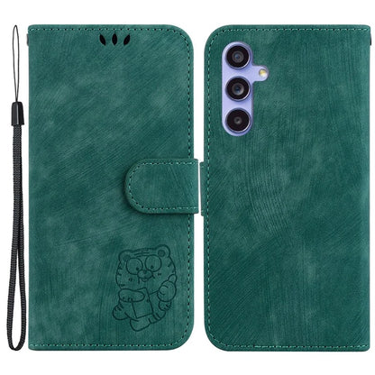 For Samsung Galaxy A35 5G Cell Phone Case Tiger Pattern Imprinted Card Holder Cover