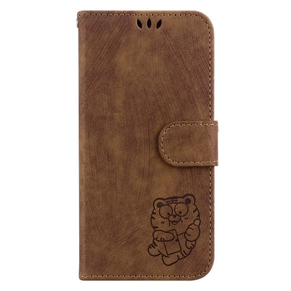 For Samsung Galaxy A35 5G Cell Phone Case Tiger Pattern Imprinted Card Holder Cover