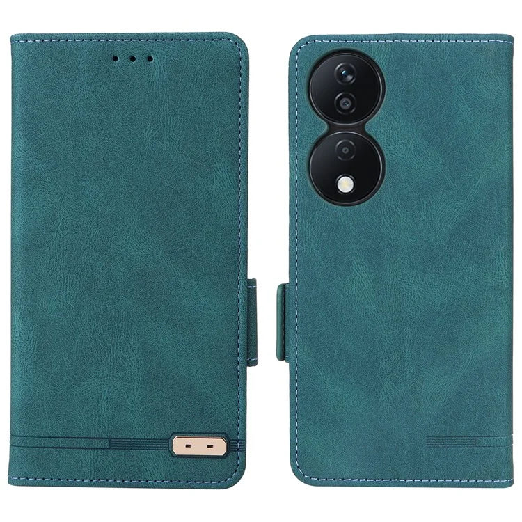 For Honor X7b 4G Phone Cover Magnetic Leather Hardware Decor Case
