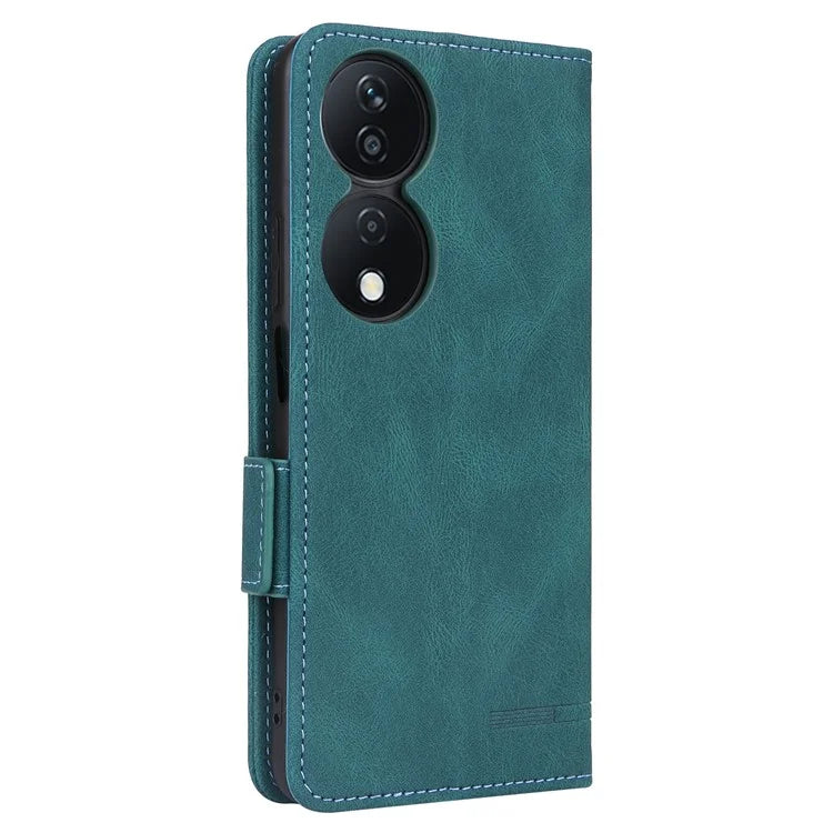 For Honor X7b 4G Phone Cover Magnetic Leather Hardware Decor Case