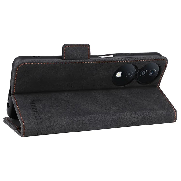 For Honor X7b 4G Phone Cover Magnetic Leather Hardware Decor Case