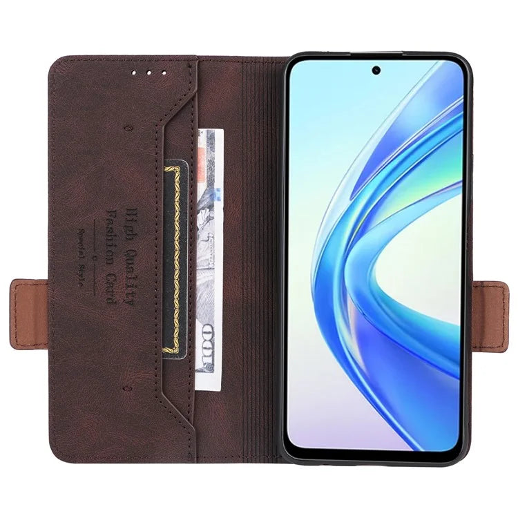 For Honor X7b 4G Phone Cover Magnetic Leather Hardware Decor Case