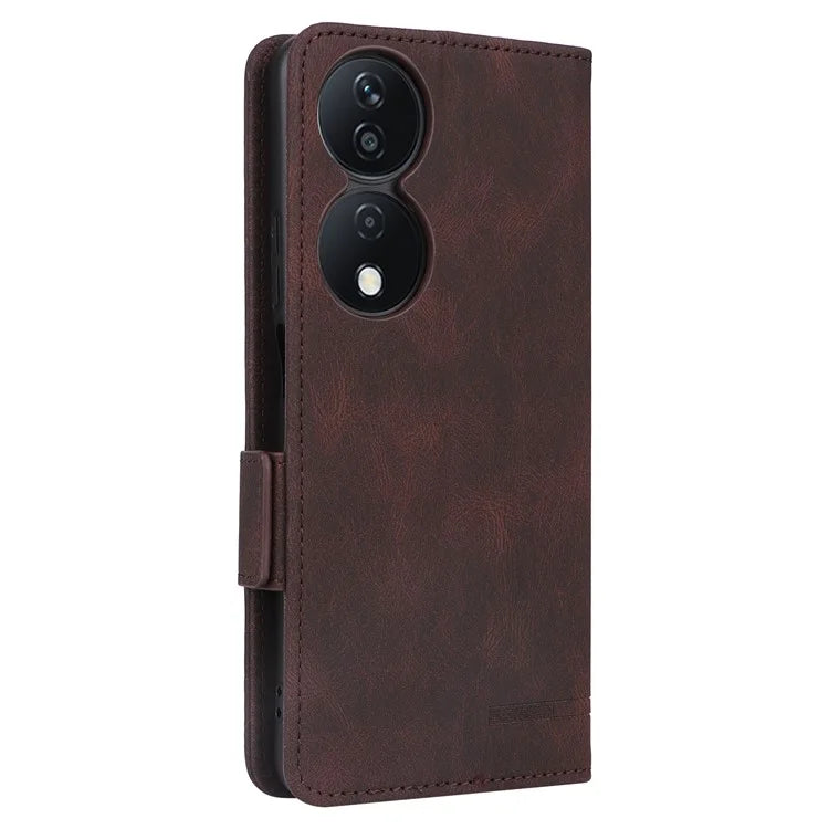 For Honor X7b 4G Phone Cover Magnetic Leather Hardware Decor Case