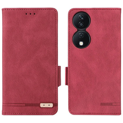 For Honor X7b 4G Phone Cover Magnetic Leather Hardware Decor Case