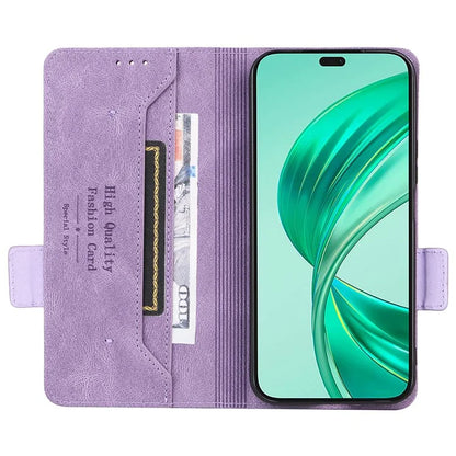 For Honor X8b 4G Case Anti-drop PU Leather+TPU Hardware Decor Phone Cover