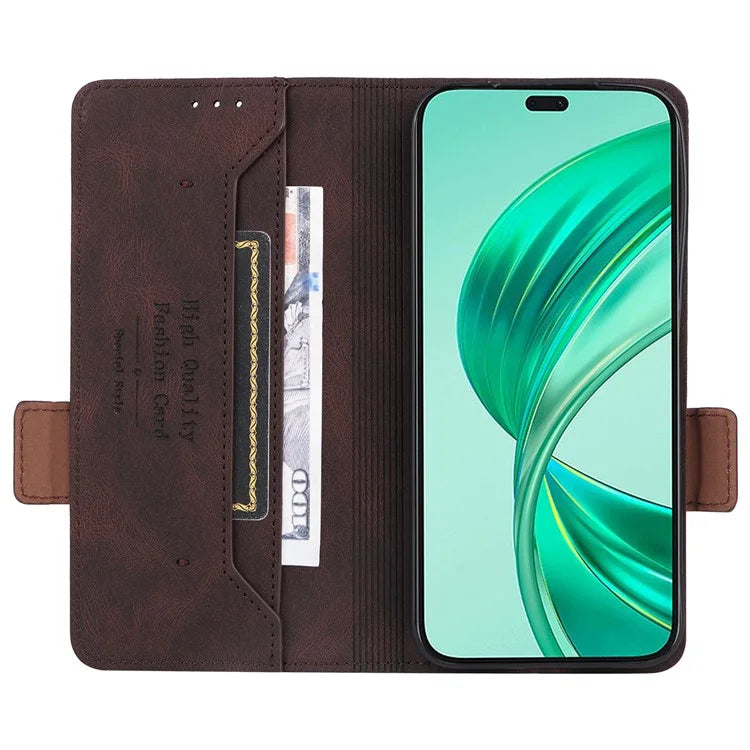 For Honor X8b 4G Case Anti-drop PU Leather+TPU Hardware Decor Phone Cover