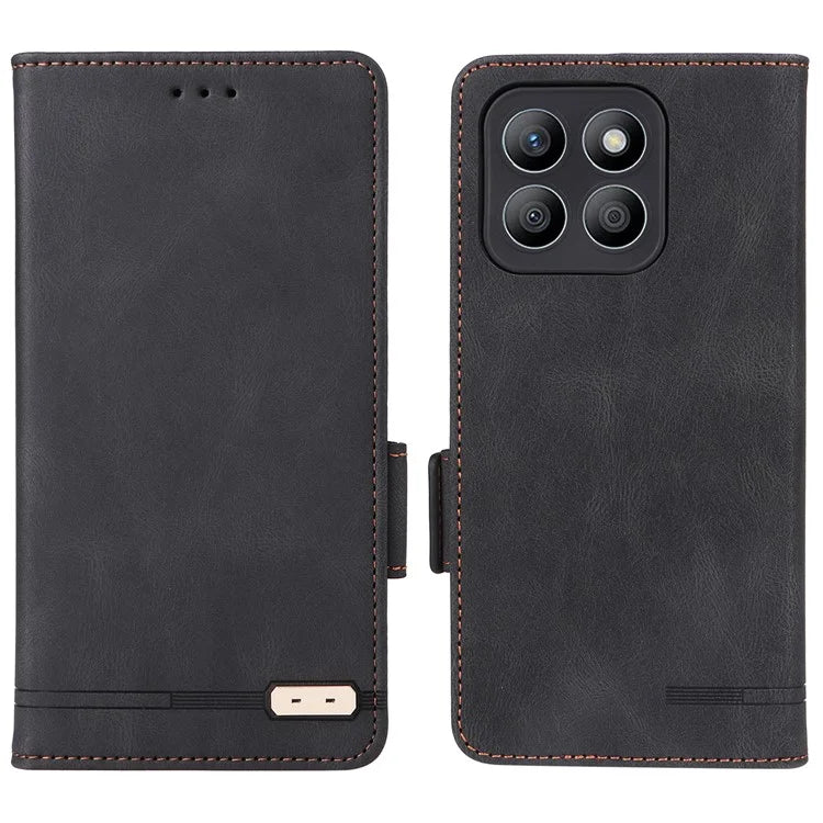 For Honor X8b 4G Case Anti-drop PU Leather+TPU Hardware Decor Phone Cover