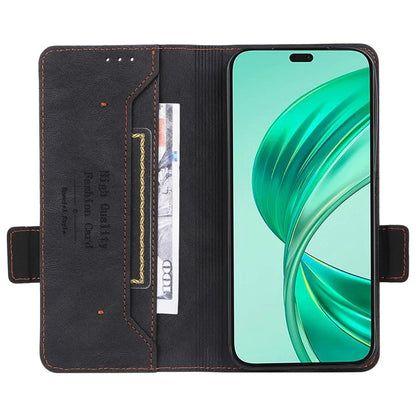 For Honor X8b 4G Case Anti-drop PU Leather+TPU Hardware Decor Phone Cover
