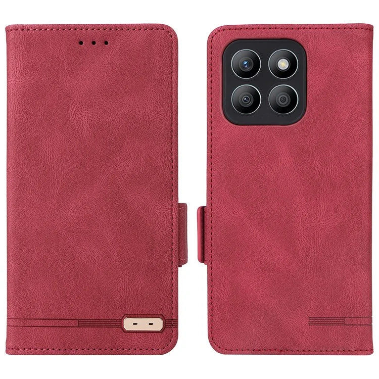 For Honor X8b 4G Case Anti-drop PU Leather+TPU Hardware Decor Phone Cover