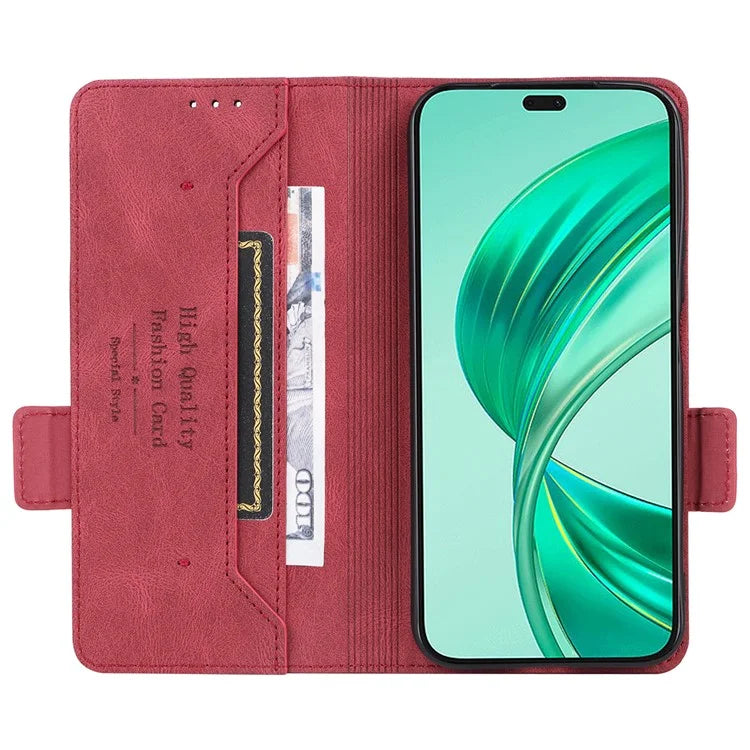For Honor X8b 4G Case Anti-drop PU Leather+TPU Hardware Decor Phone Cover
