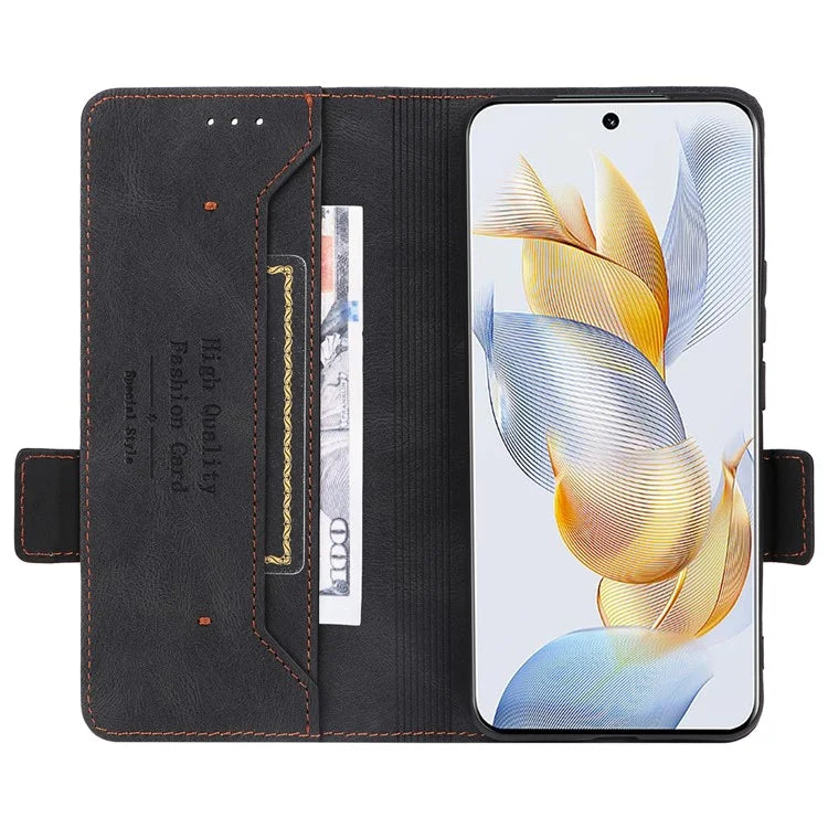 For Honor 90 Case Magnetic Hardware Decor Phone Stand Cover