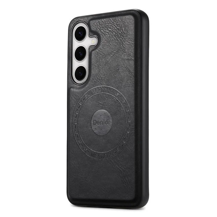 DENIOR For Samsung Galaxy S24+ Case Cowhide Texture Magnetic Phone Cover