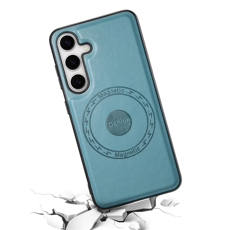 DENIOR For Samsung Galaxy S24+ Case Cowhide Texture Magnetic Phone Cover