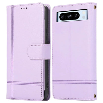 For Google Pixel 8 Pro Shockproof Phone Cases Leather Folio Flip Cover with Mirror