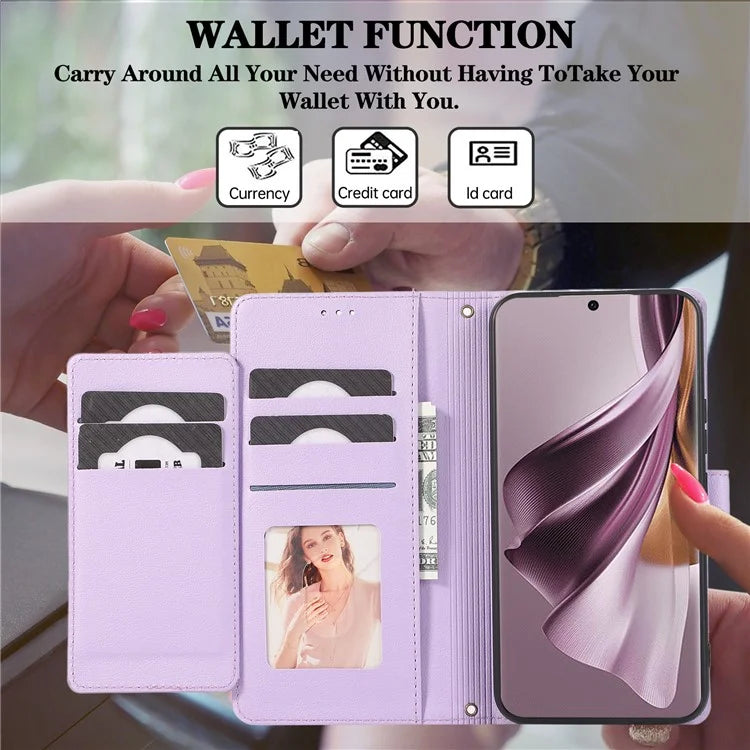 For Google Pixel 8 Pro Shockproof Phone Cases Leather Folio Flip Cover with Mirror