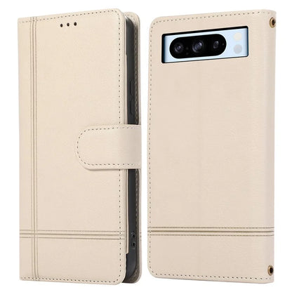 For Google Pixel 8 Pro Shockproof Phone Cases Leather Folio Flip Cover with Mirror