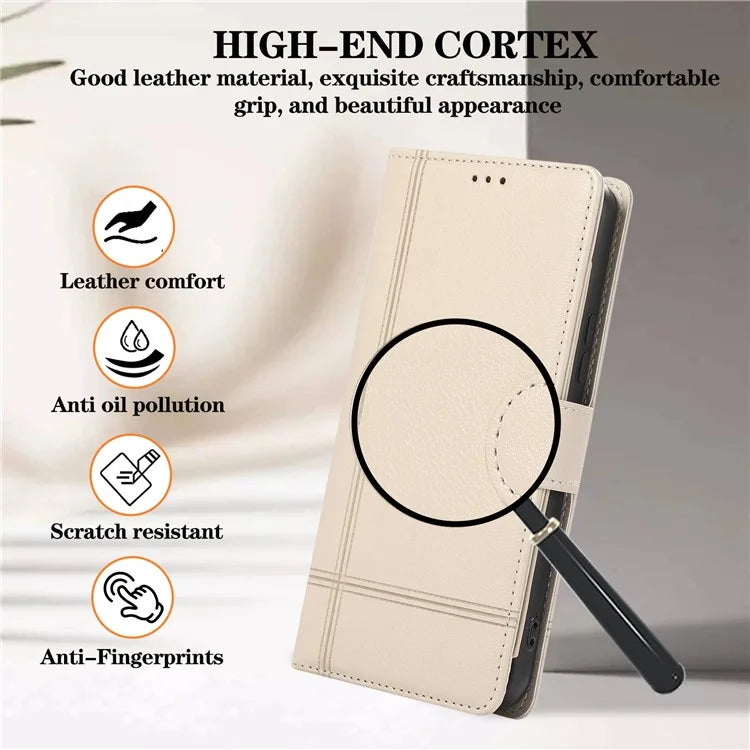 For Google Pixel 8 Pro Shockproof Phone Cases Leather Folio Flip Cover with Mirror