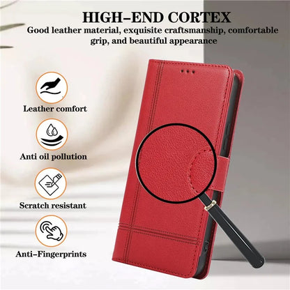 For Google Pixel 8 Pro Shockproof Phone Cases Leather Folio Flip Cover with Mirror