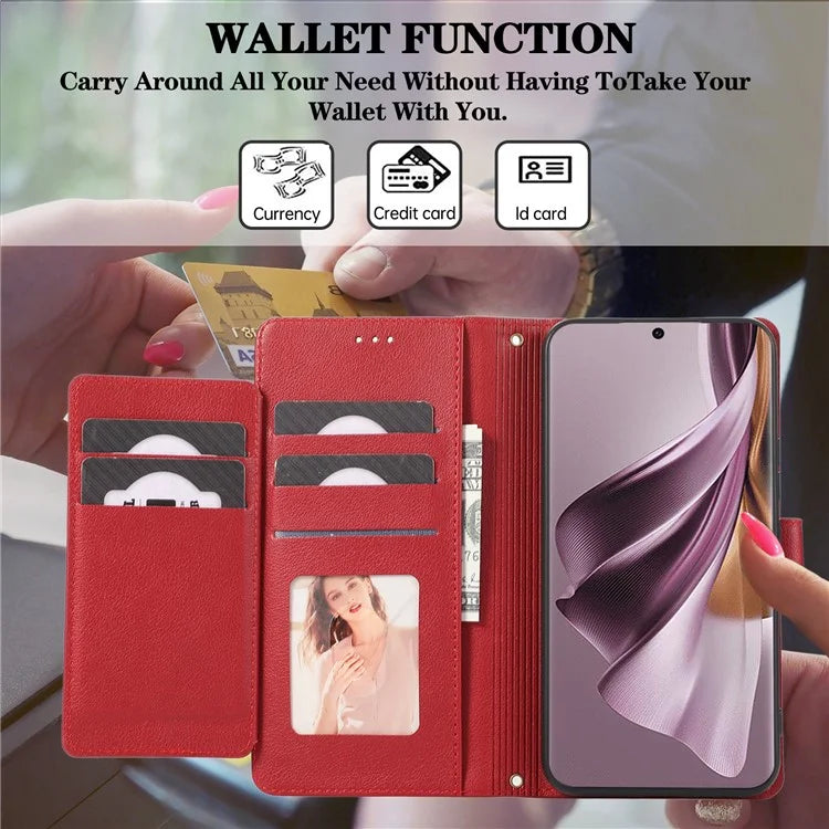 For Google Pixel 8 Pro Shockproof Phone Cases Leather Folio Flip Cover with Mirror