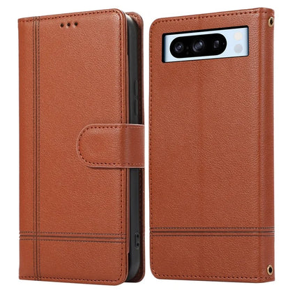 For Google Pixel 8 Pro Shockproof Phone Cases Leather Folio Flip Cover with Mirror