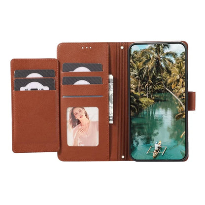 For Google Pixel 8 Pro Shockproof Phone Cases Leather Folio Flip Cover with Mirror