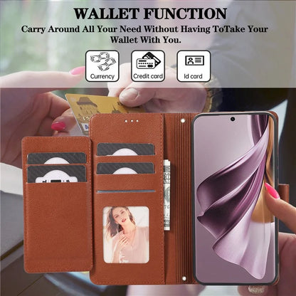 For Google Pixel 8 Pro Shockproof Phone Cases Leather Folio Flip Cover with Mirror