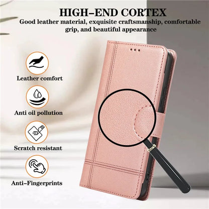 For Google Pixel 8 Pro Shockproof Phone Cases Leather Folio Flip Cover with Mirror