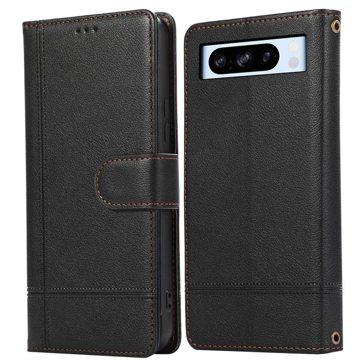 For Google Pixel 8 Pro Shockproof Phone Cases Leather Folio Flip Cover with Mirror