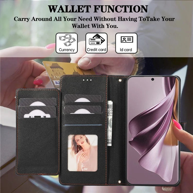 For Google Pixel 8 Pro Shockproof Phone Cases Leather Folio Flip Cover with Mirror