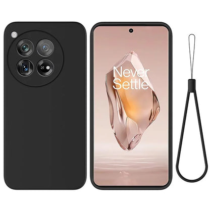 For OnePlus Ace 3 5G / 12R 5G Cell Phone Case Liquid Silicone Anti-Scratch Cover with Soft Lining