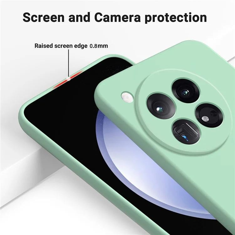 For OnePlus Ace 3 5G / 12R 5G Cell Phone Case Liquid Silicone Anti-Scratch Cover with Soft Lining