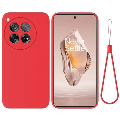 For OnePlus Ace 3 5G / 12R 5G Cell Phone Case Liquid Silicone Anti-Scratch Cover with Soft Lining