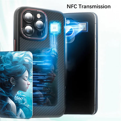 For iPhone 13 Pro Max NFC Customize Pattern Phone Case DIY Pattern Screen Display