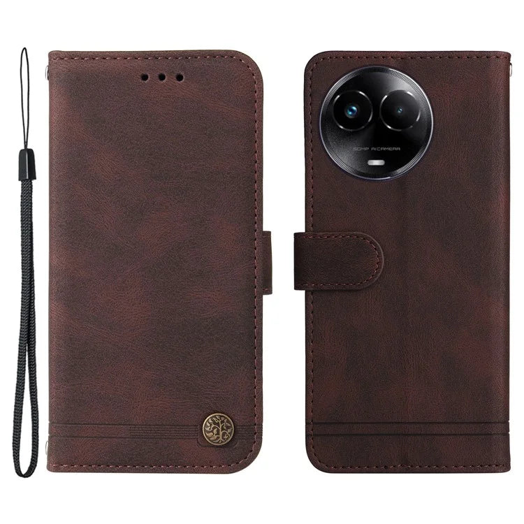 For Realme C67 5G / 11 5G (Taiwan / India) / 11 5G (Global) Magnetic Phone Case PU Leather Skin-Touch Cover