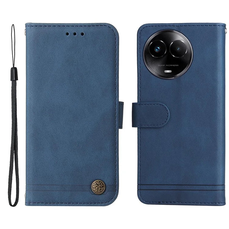 For Realme C67 5G / 11 5G (Taiwan / India) / 11 5G (Global) Magnetic Phone Case PU Leather Skin-Touch Cover