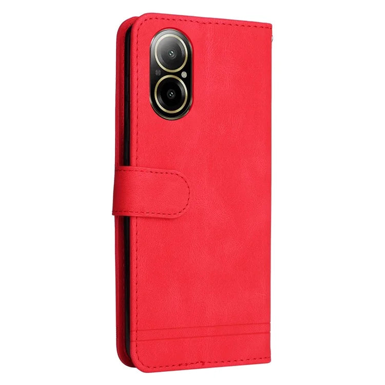 For Realme C67 4G Cell Phone Case Wallet Skin-Touch Feeling Cover